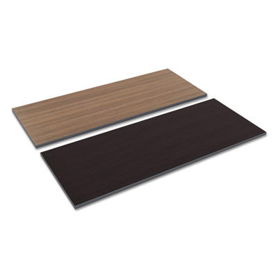 Reversible Laminate Table Top, Rectangular, 59 1/2w X 23 5/8d, Espresso/walnut